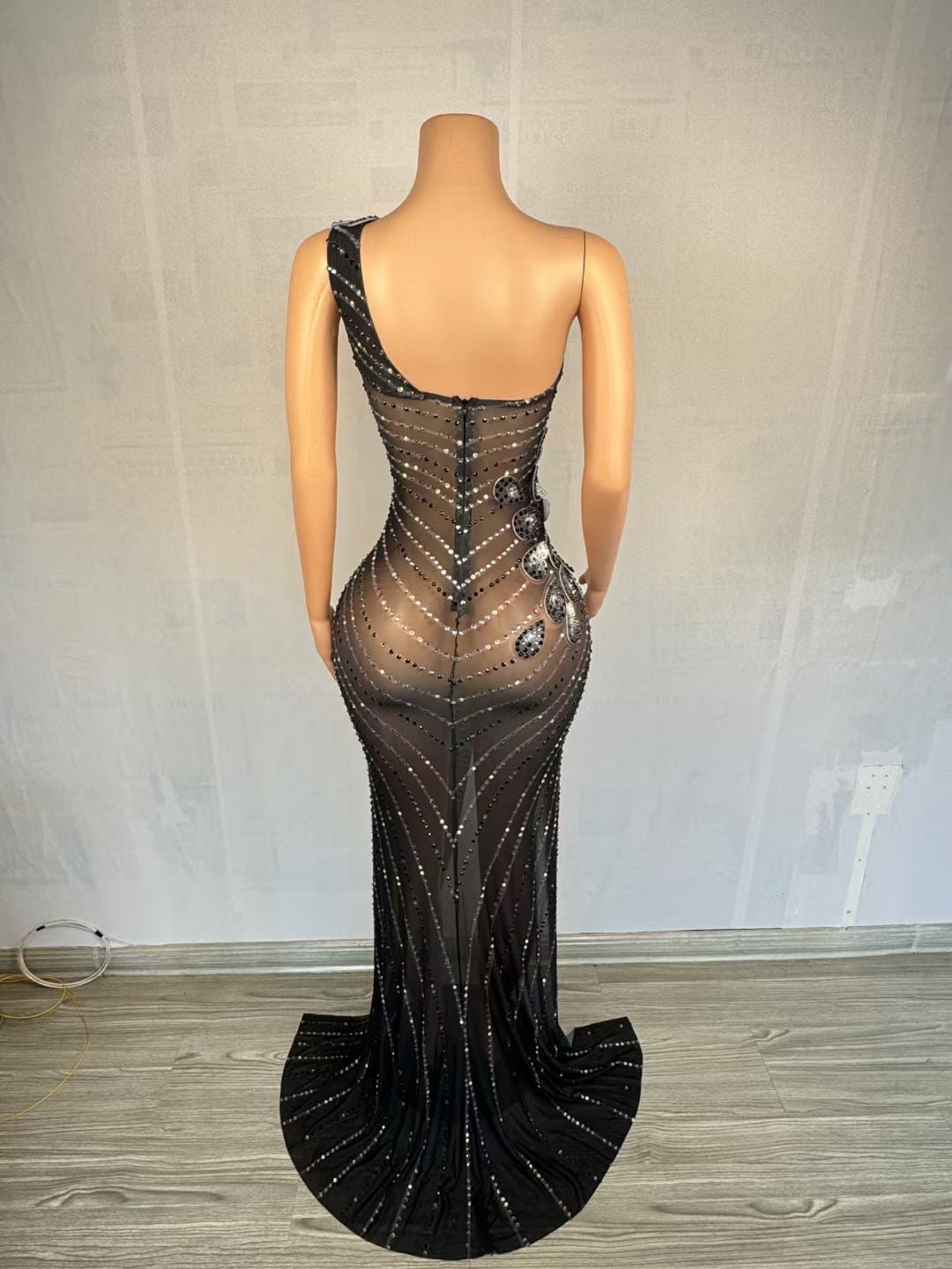 Blackened Swan Dress Black