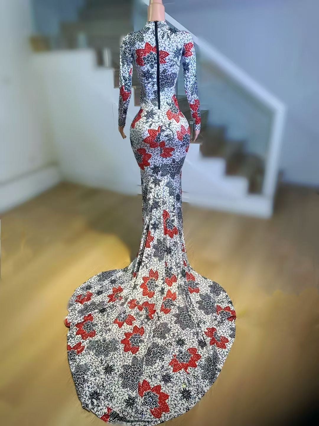 Candy Flower Dress red and white