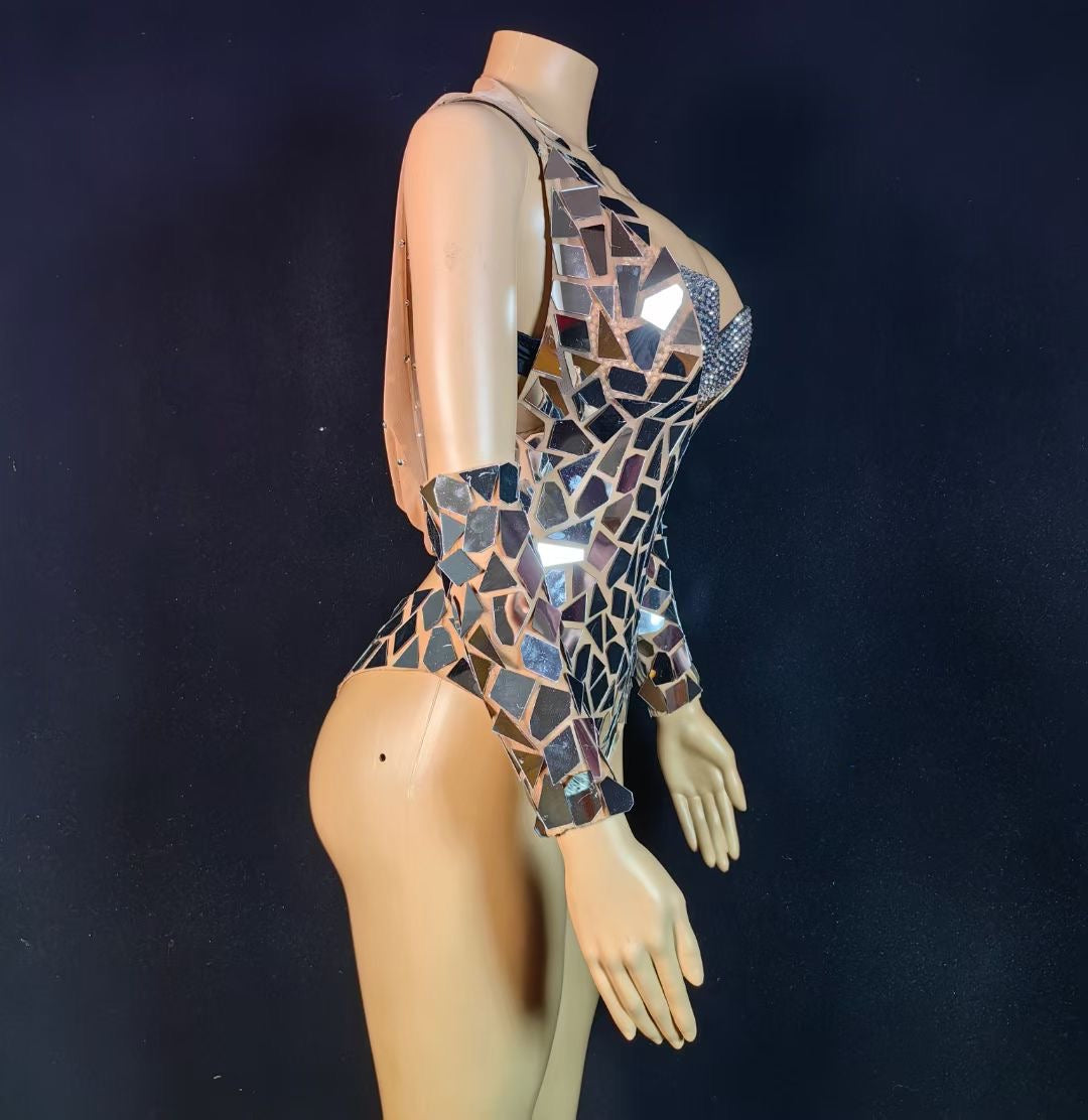 Bling Reflection Leotard Clear