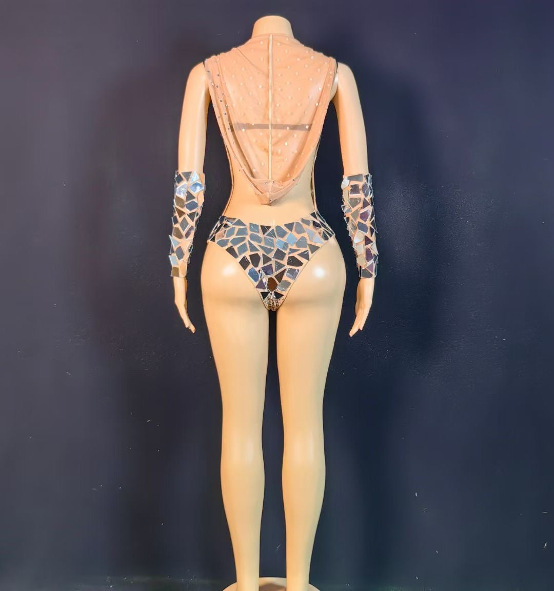 Bling Reflection Leotard Clear