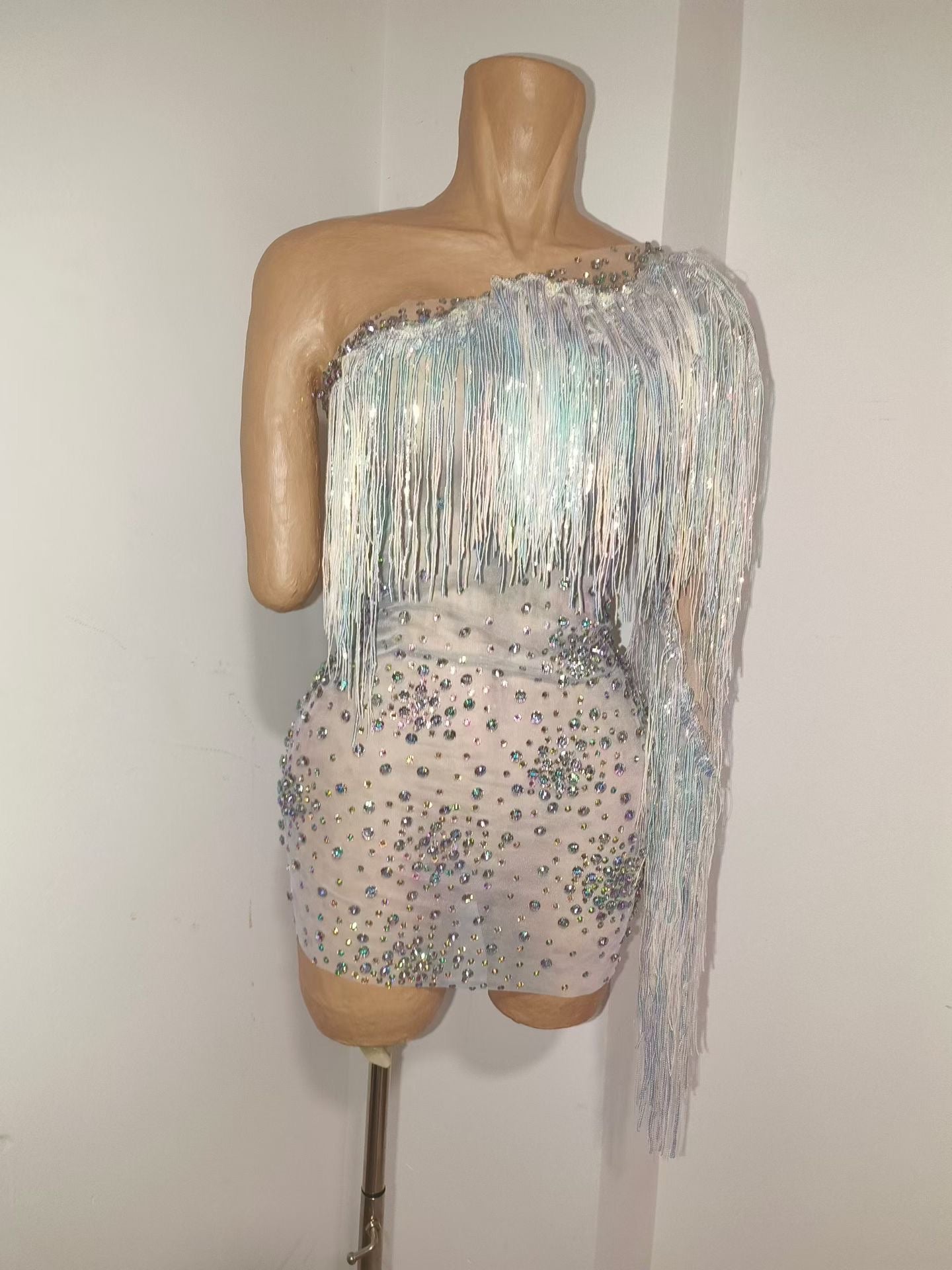 AB Sparks Dress White