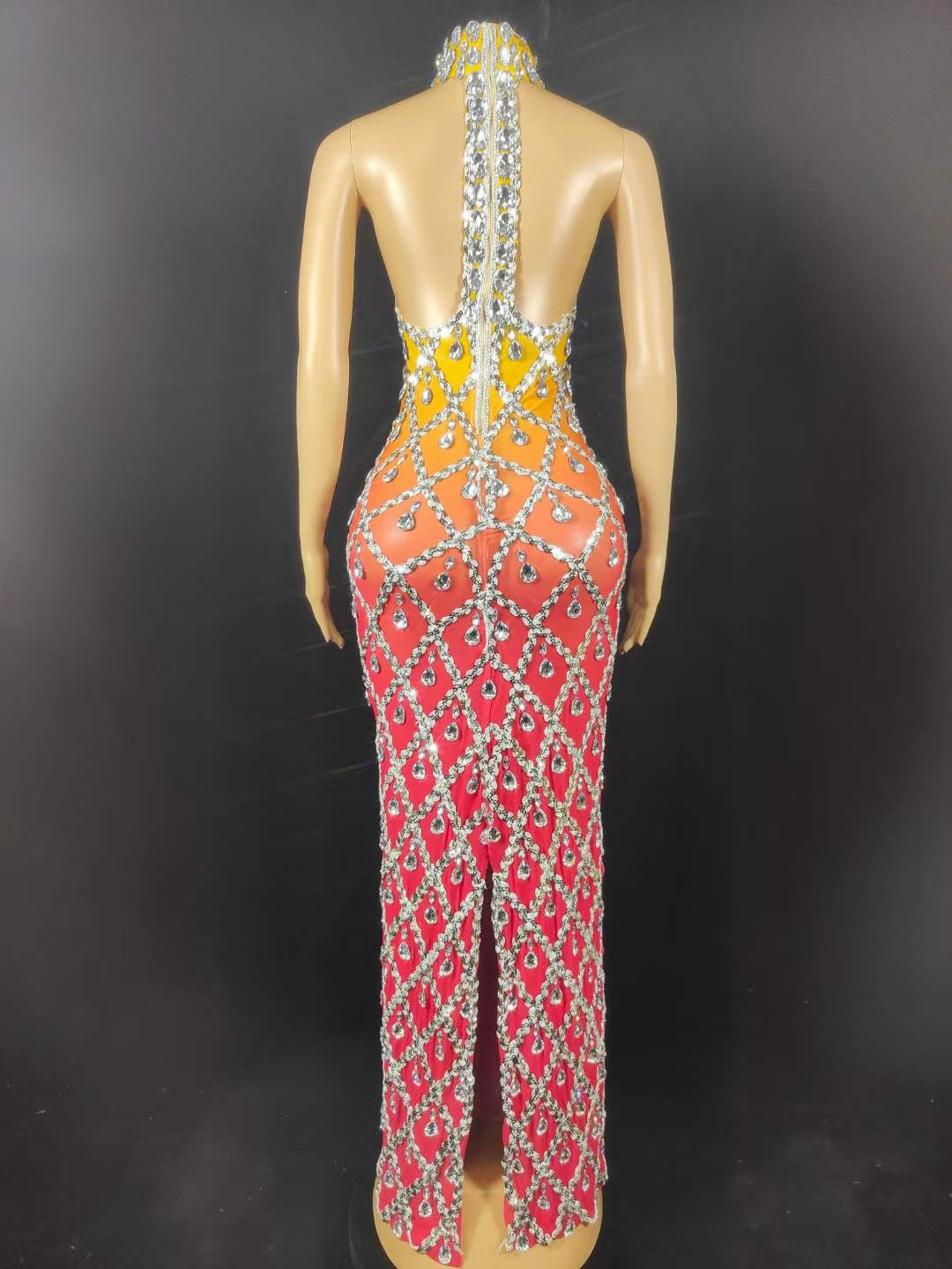 Neil Yellow and Pink Dress Lycra Non See-through Delayed 5 Days