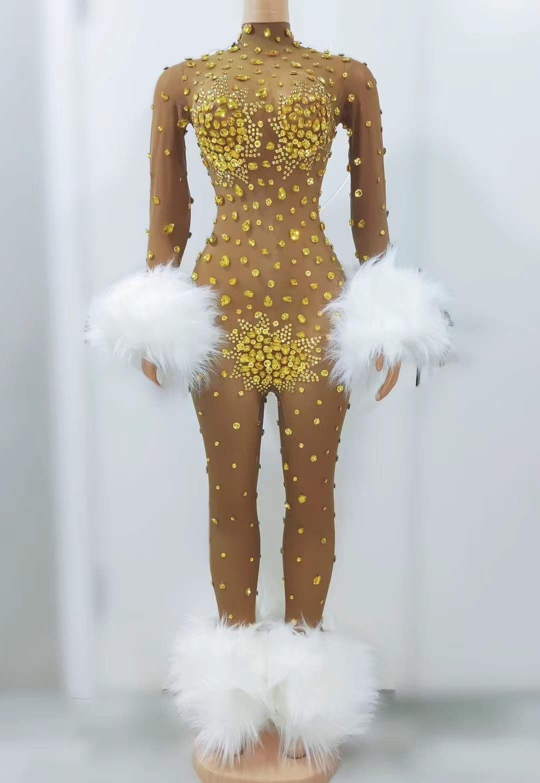 Gold Snow bodysuit
