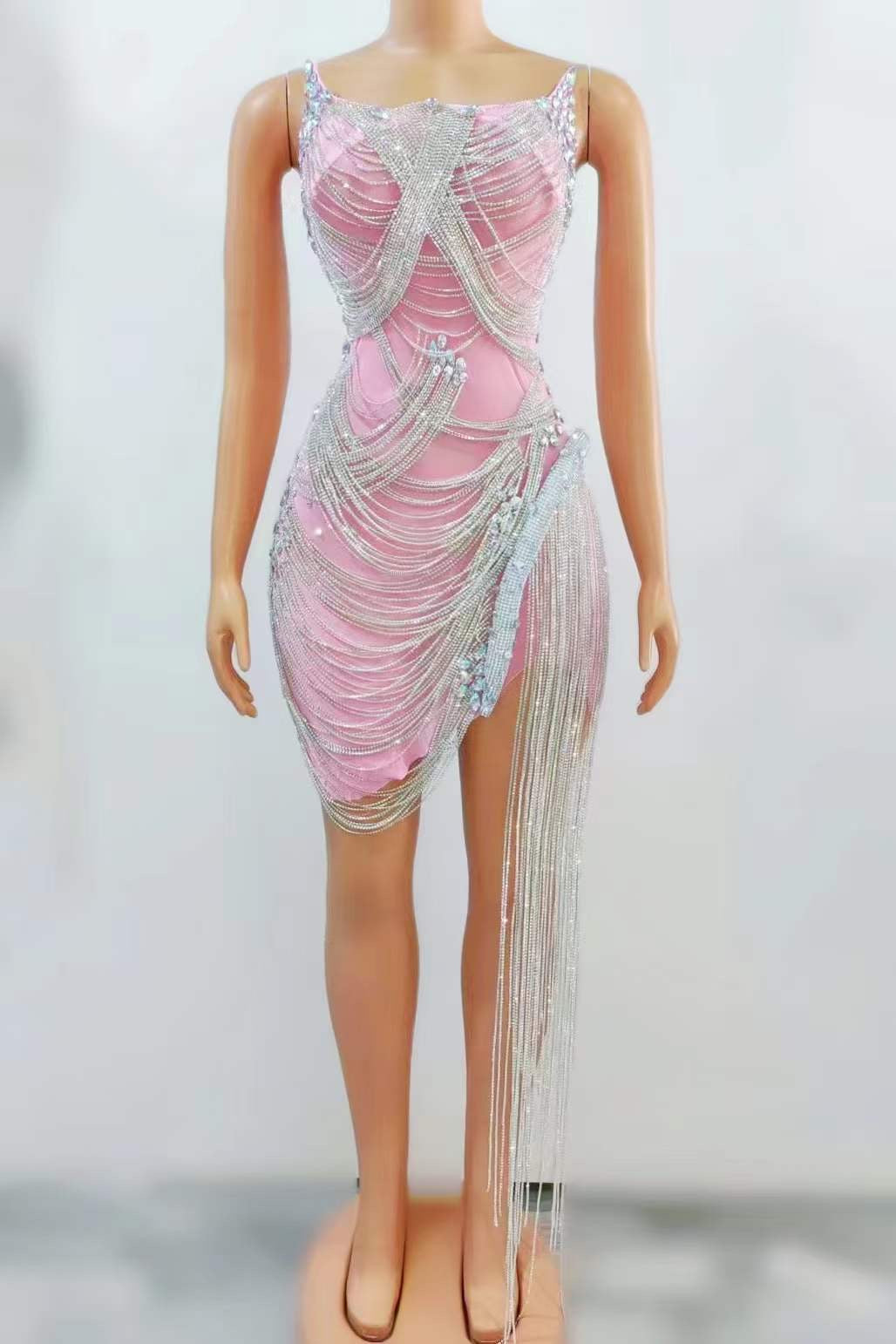 MaLisa Dress Ab and Pink Ready to Ship