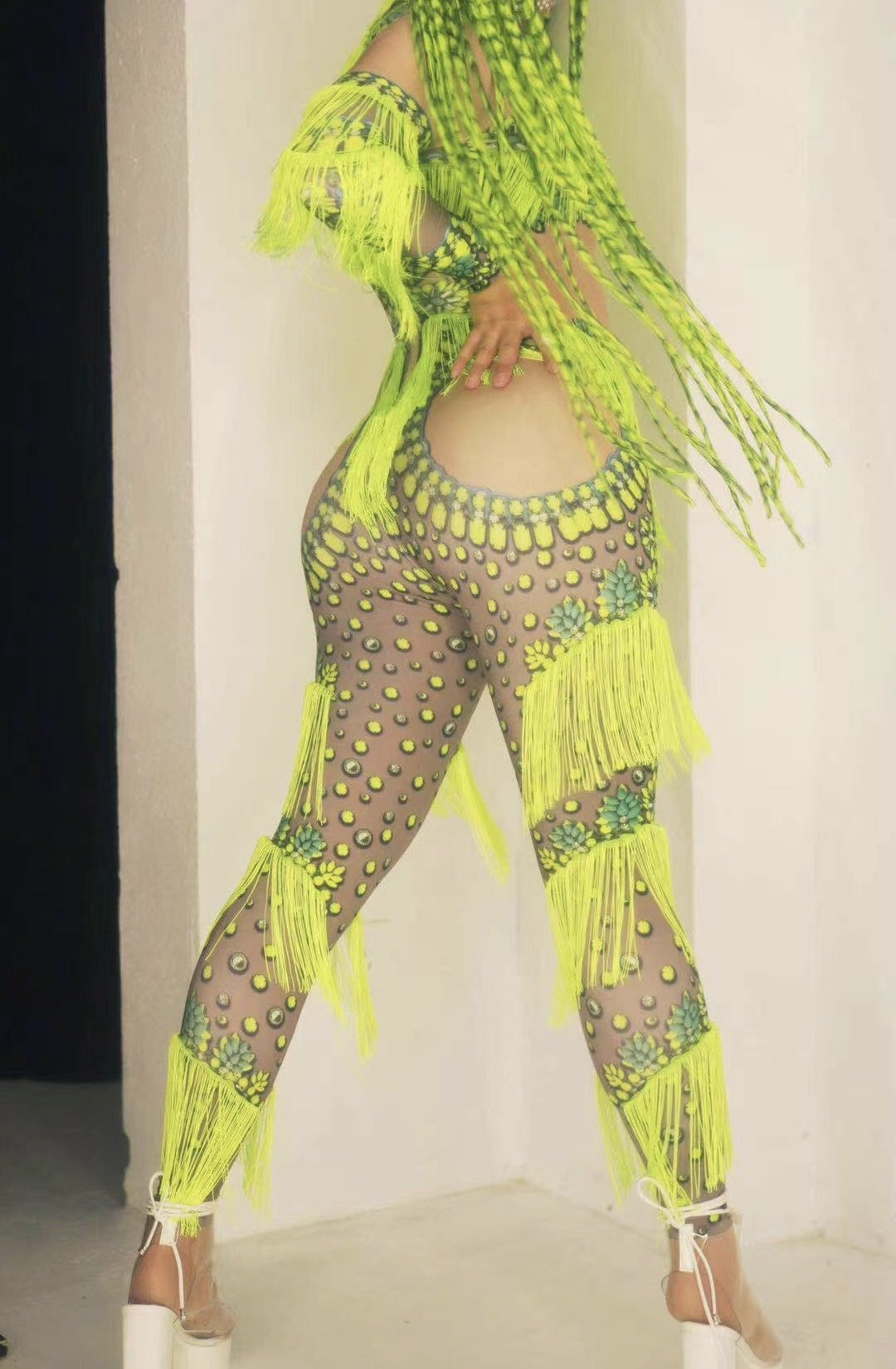 Pineapple Express bodysuit neon green