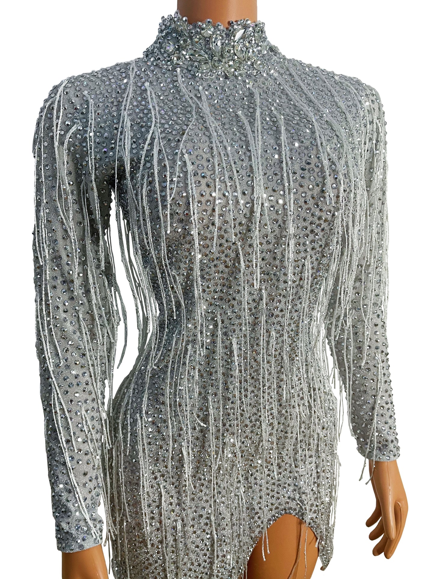 Chala Dress silver and grey
