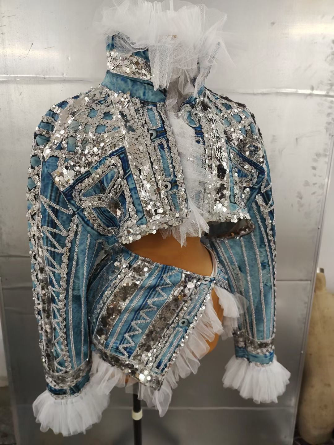 Captain Dress Blue, silver and grey