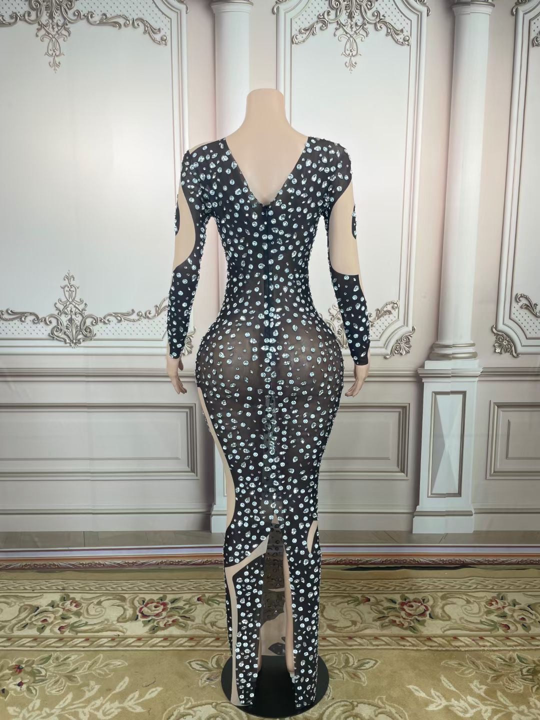 Dark Essence Dress Black and Nude