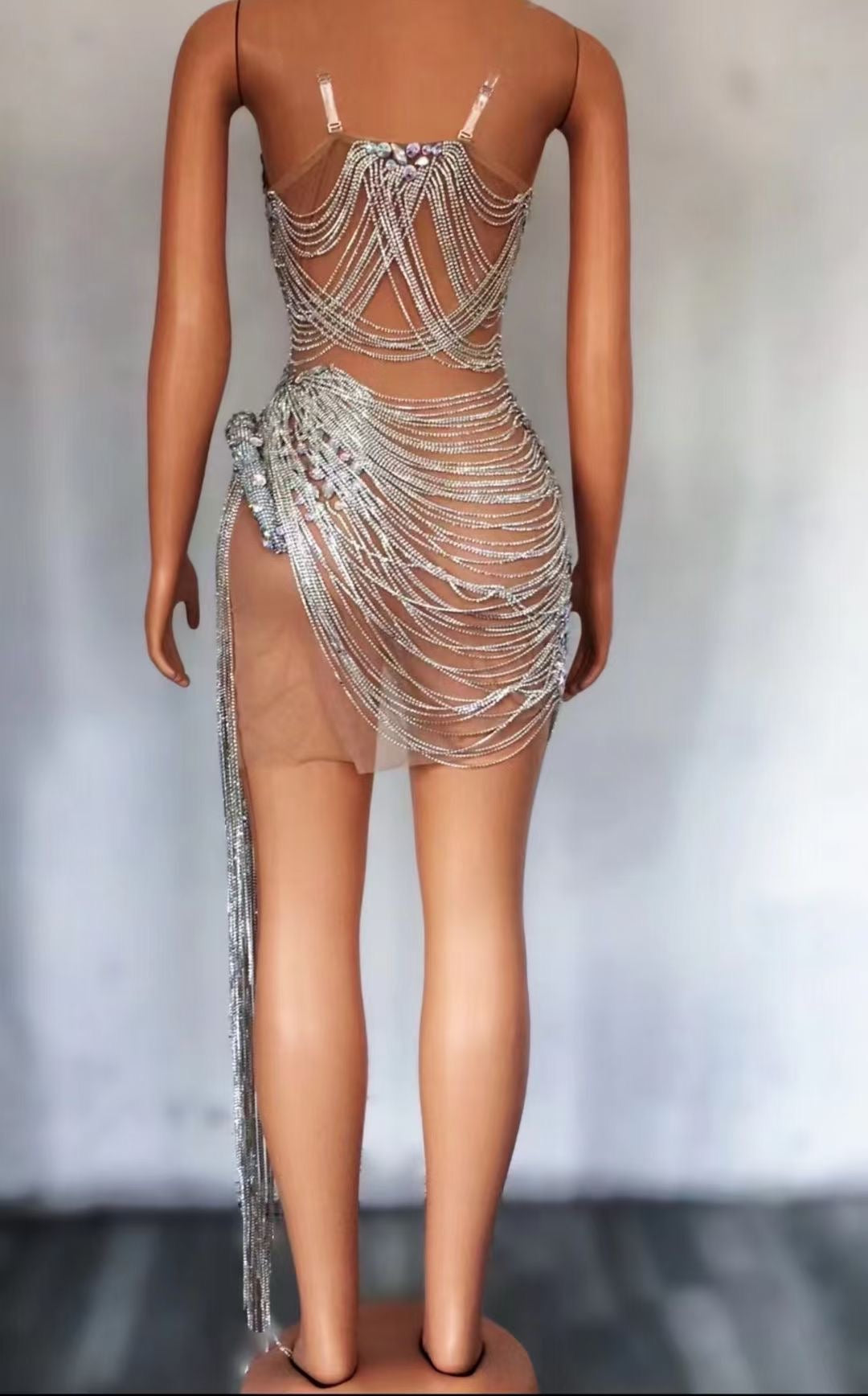 MaLisa Dress Ab and White