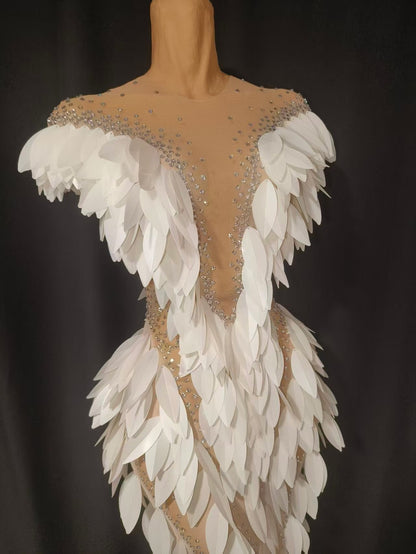 White Feather Dress