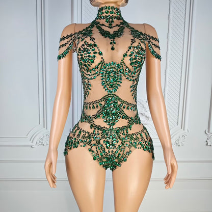 Green Crew Romper