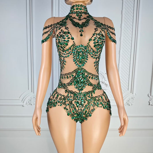 Green Crew Romper