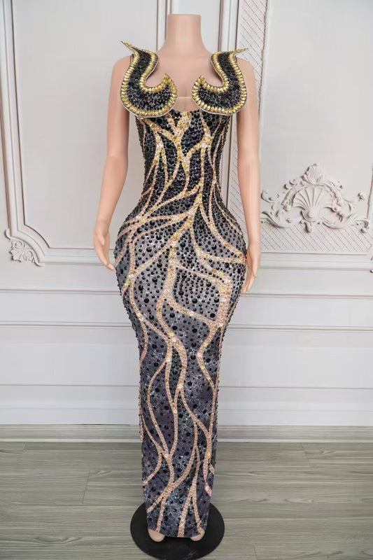 Black Flames Dress