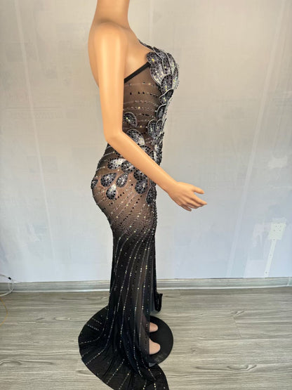Blackened Swan Dress Black
