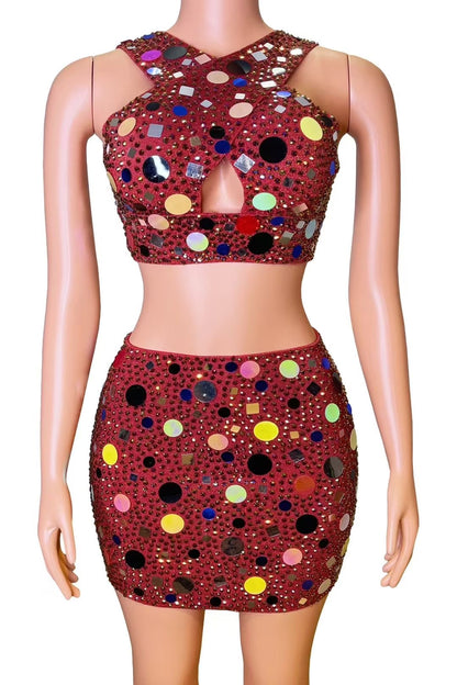 Red sprinkles dress