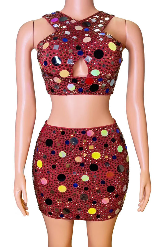 Red sprinkles dress