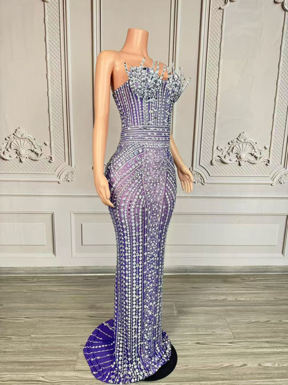 Crystal Curse Dress Purplish Blue