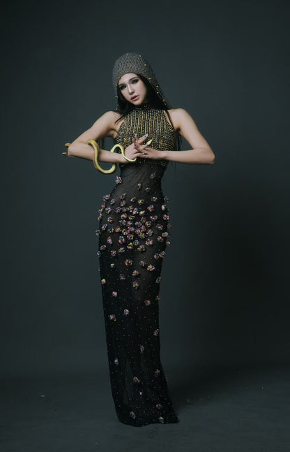 Green slither Dress