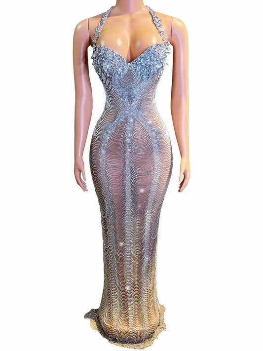 Eudora Crystal Dress High Quality