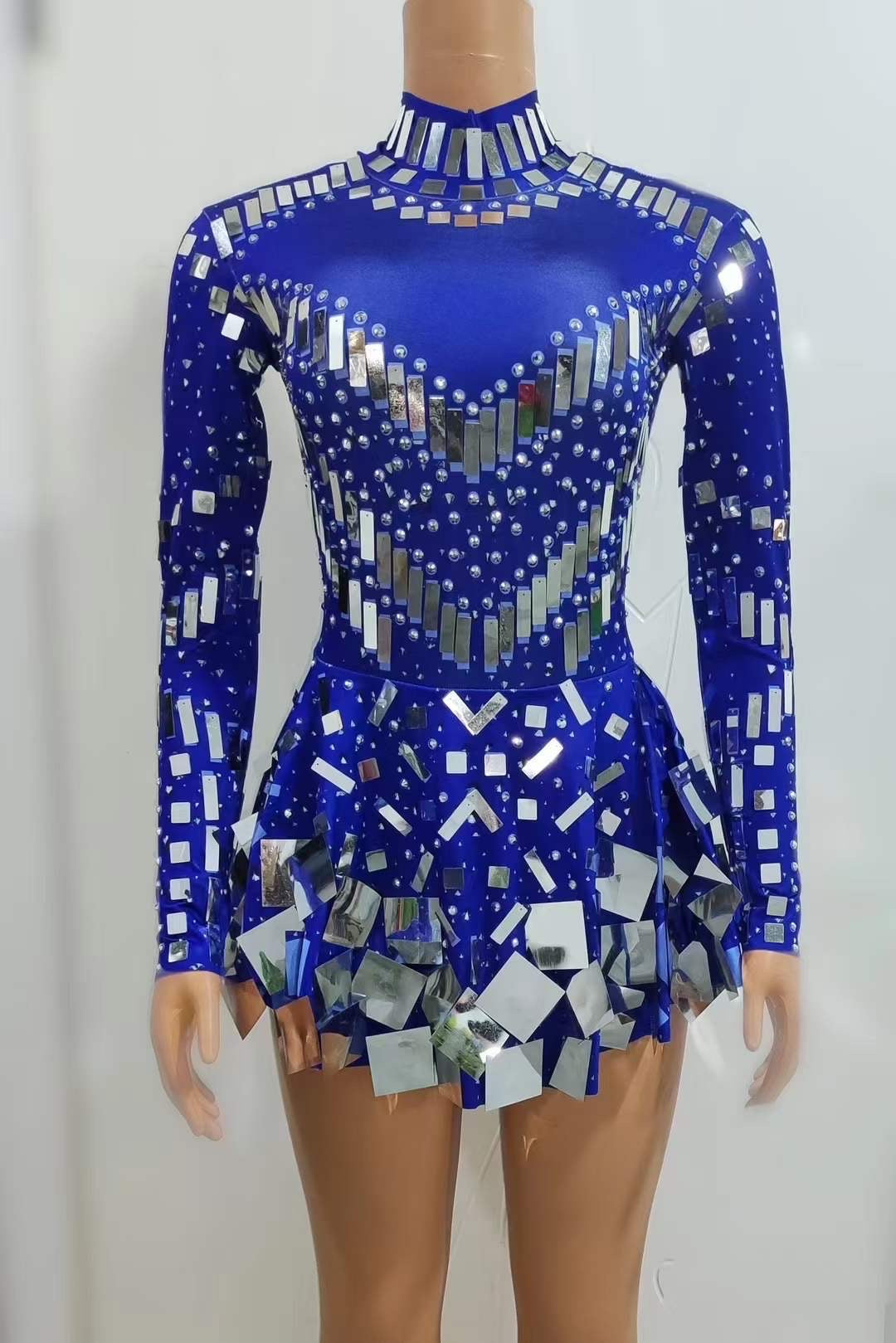 Disco Blue and Silver remix dress
