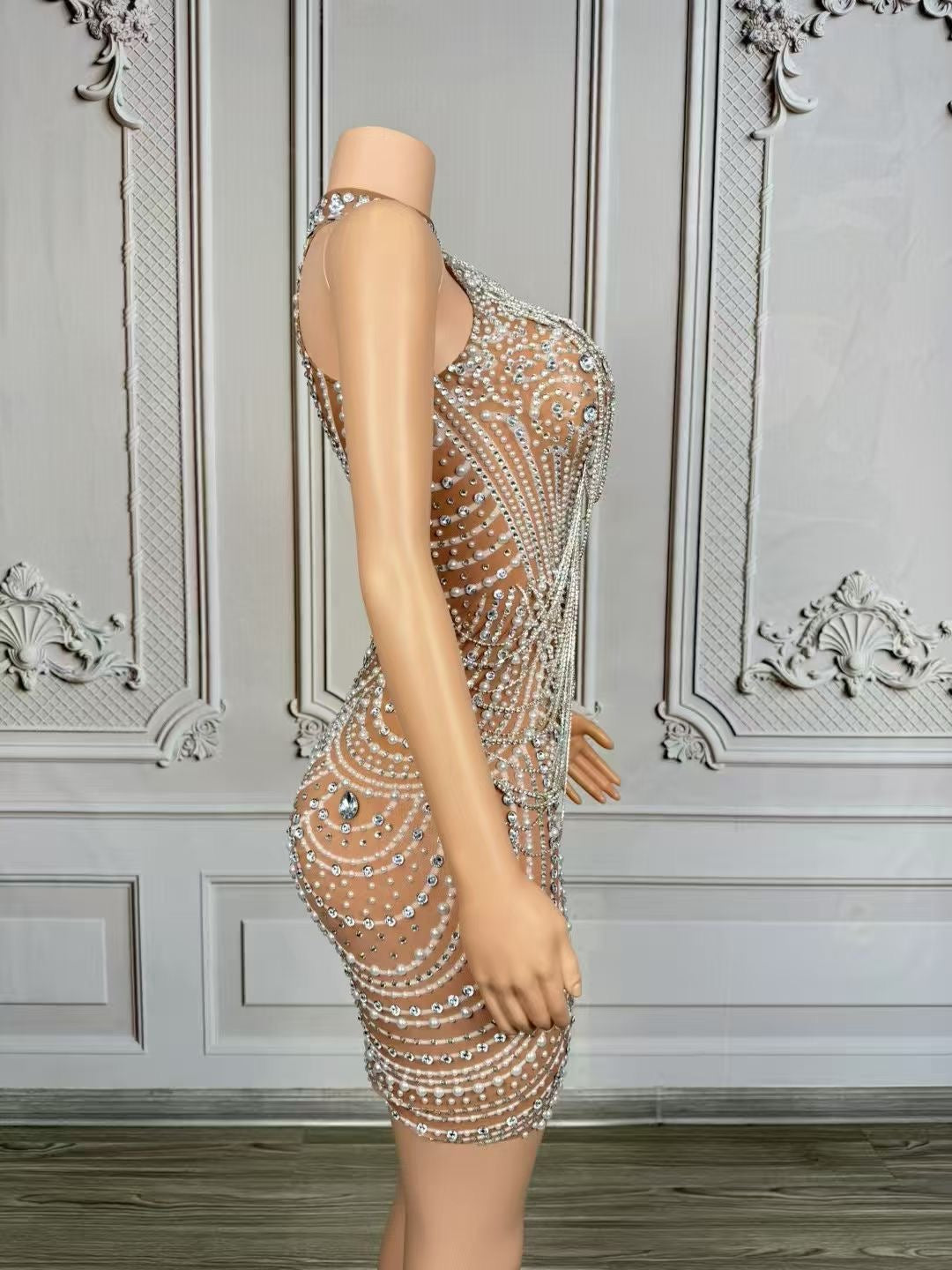 Stigma Dress white and clear