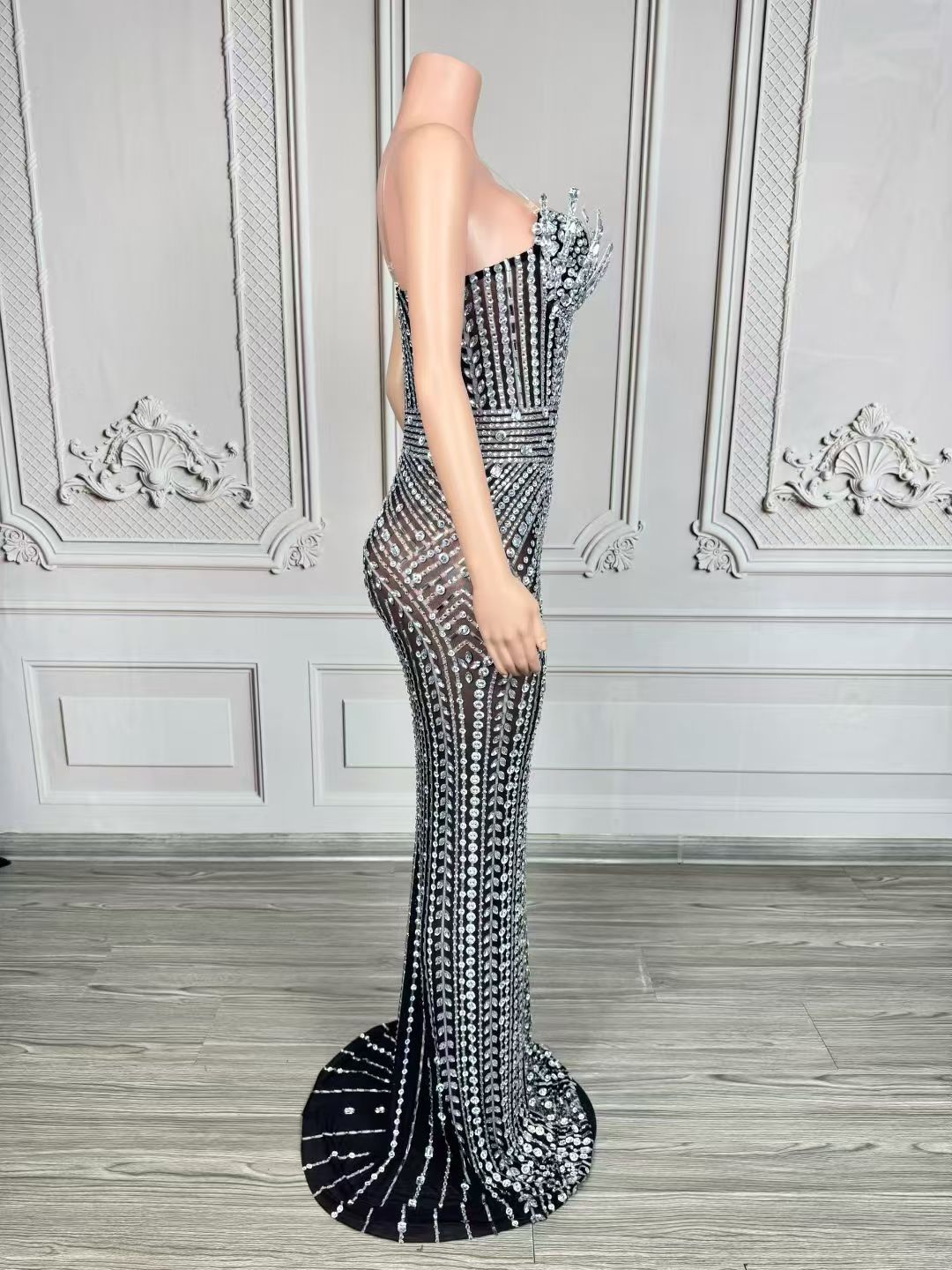 Crystal Curse Dress Black and Clear