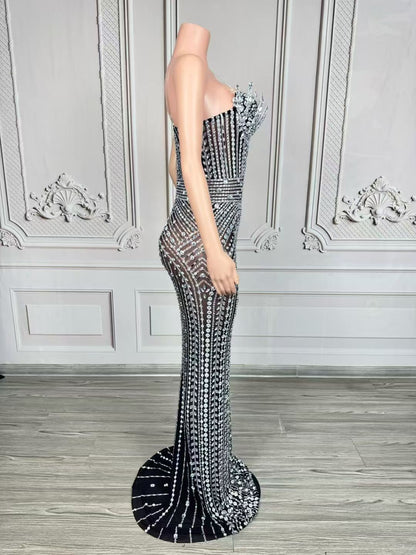 Crystal Curse Dress Black and Clear