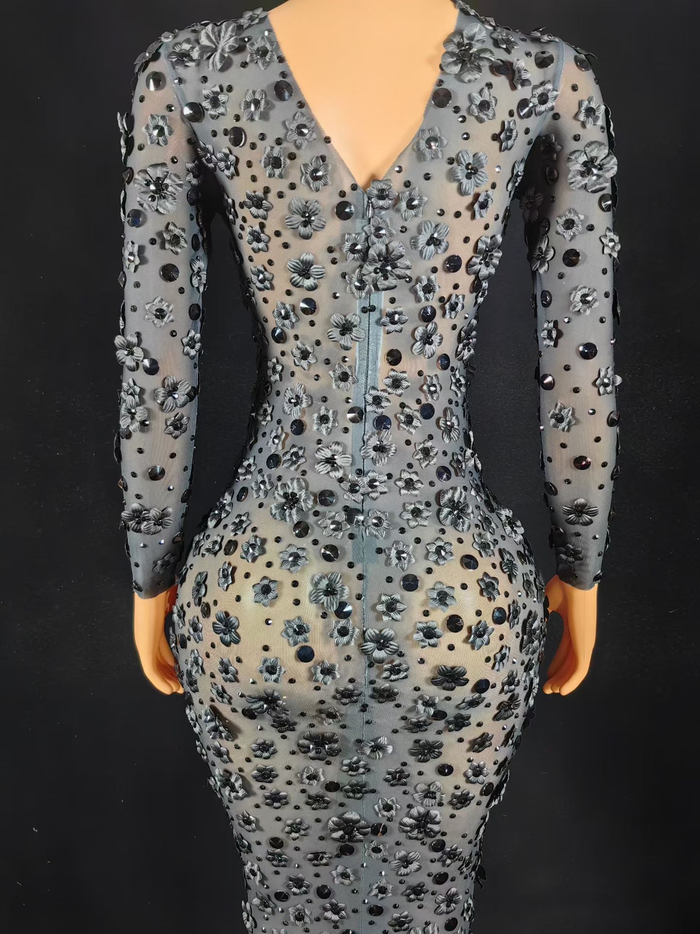 Flower GLORY Dress Black