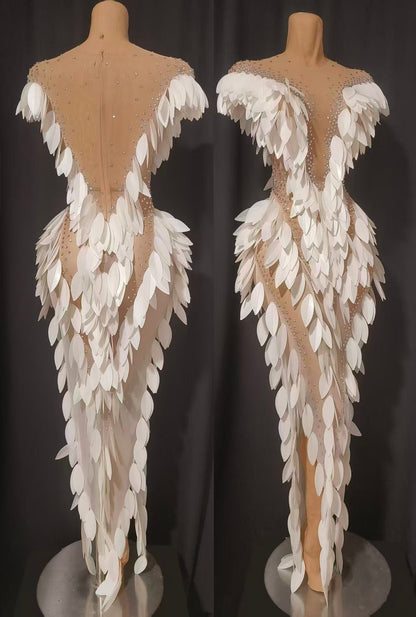 White Feather Dress