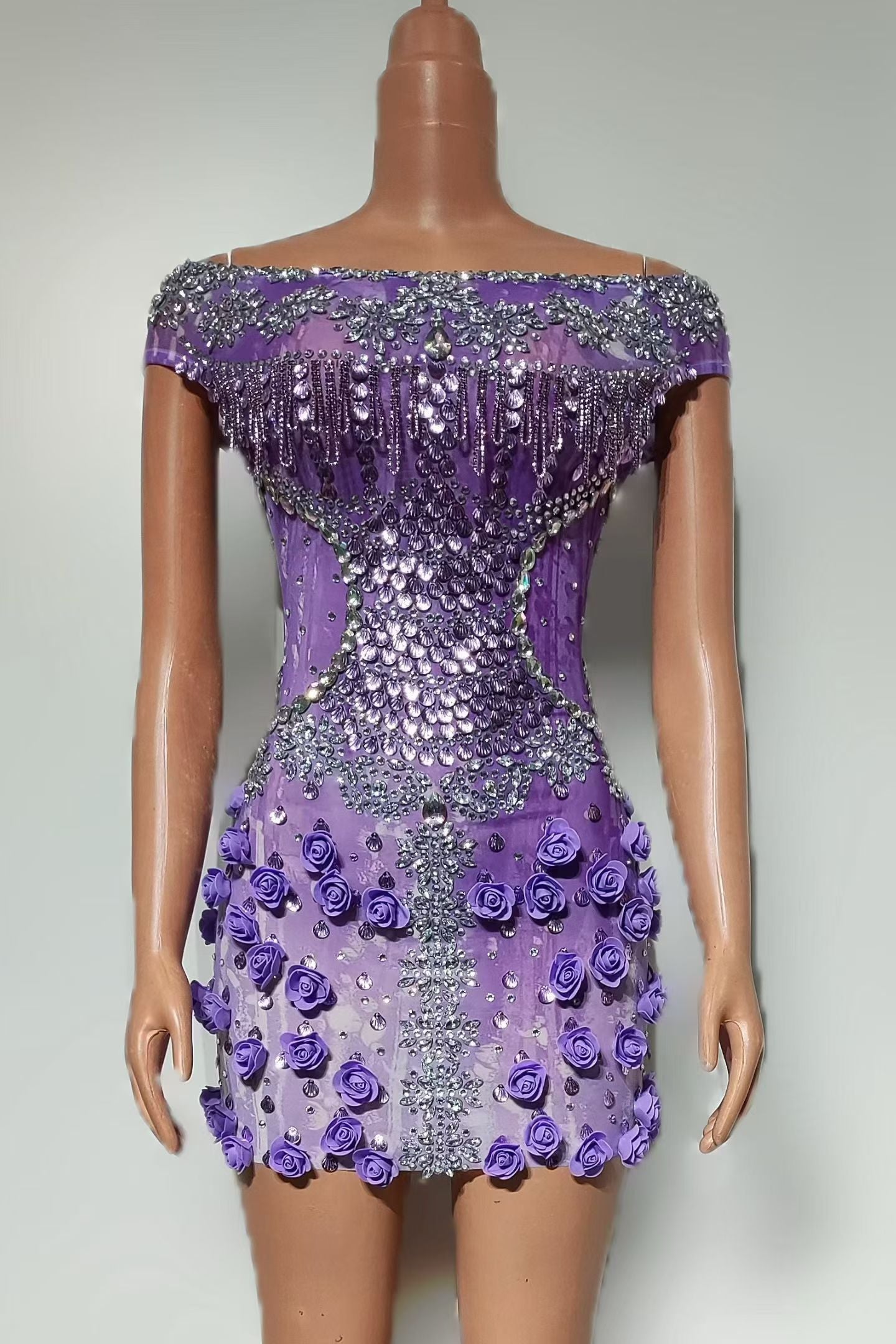 Purple flower GLORY Dress