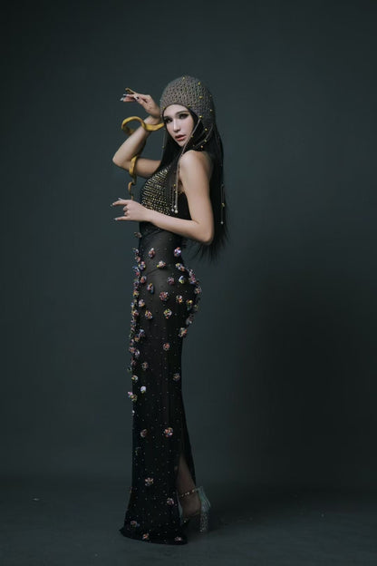 Green slither Dress