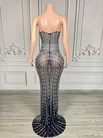 Crystal Curse Dress Black and Clear