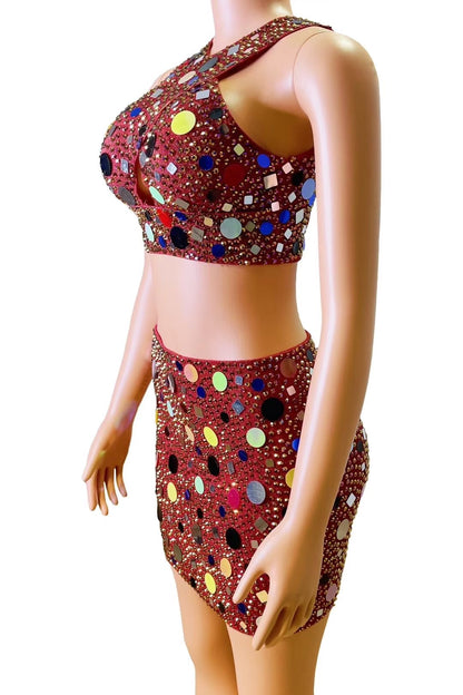 Red sprinkles dress