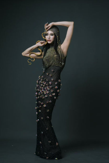 Green slither Dress