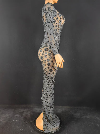 Flower GLORY Dress Black