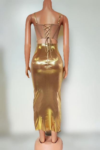 Gold tempura Dress