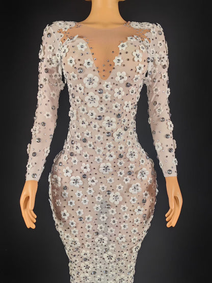 Flower GLORY Dress white