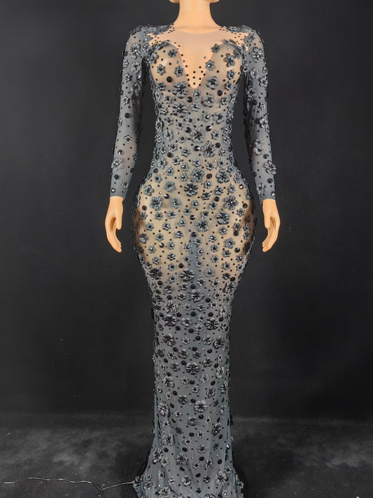 Flower GLORY Dress Black