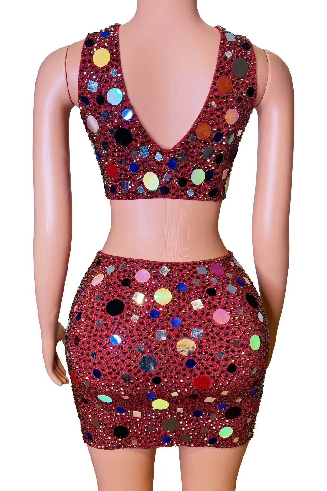 Red sprinkles dress