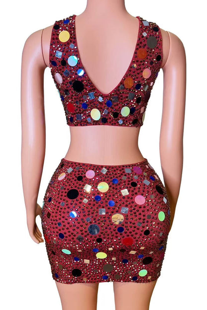 Red sprinkles dress