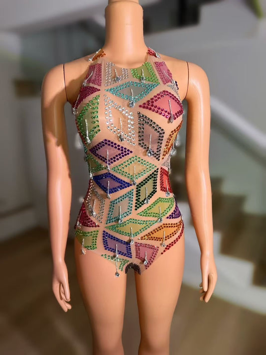 Diamond rainbow Leotard