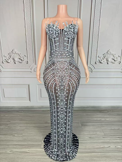 Crystal Curse Dress Black and Clear