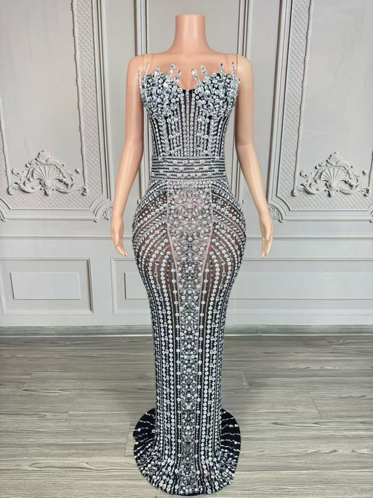 Crystal Curse Dress Black and Clear