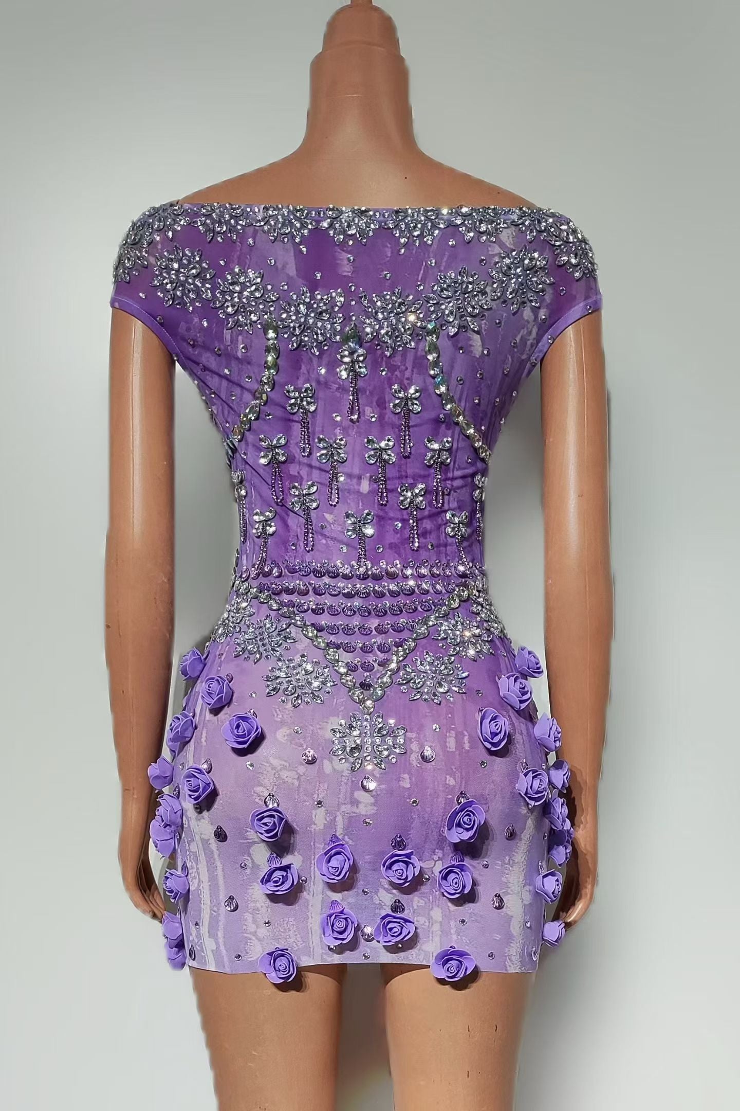 Purple flower GLORY Dress