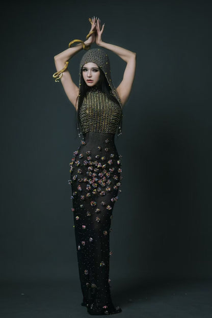 Green slither Dress