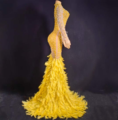 Lady Snatched Dress Yellow