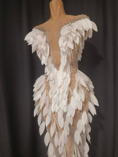 White Feather Dress