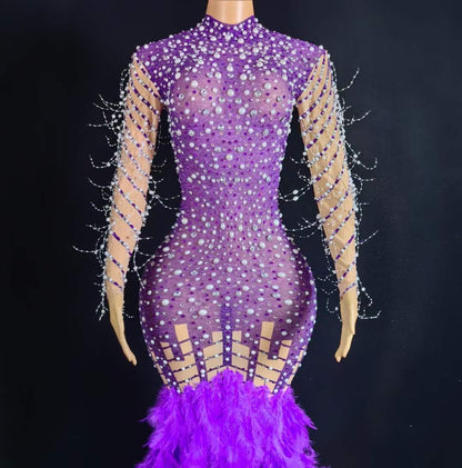 Lady Snatched Dress Purple