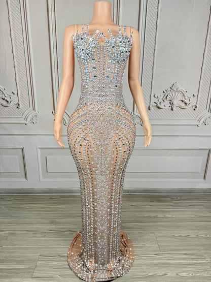 Crystal Curse Dress Silver