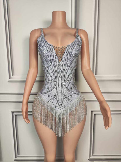 Sparkle Lopol Leotard Silver